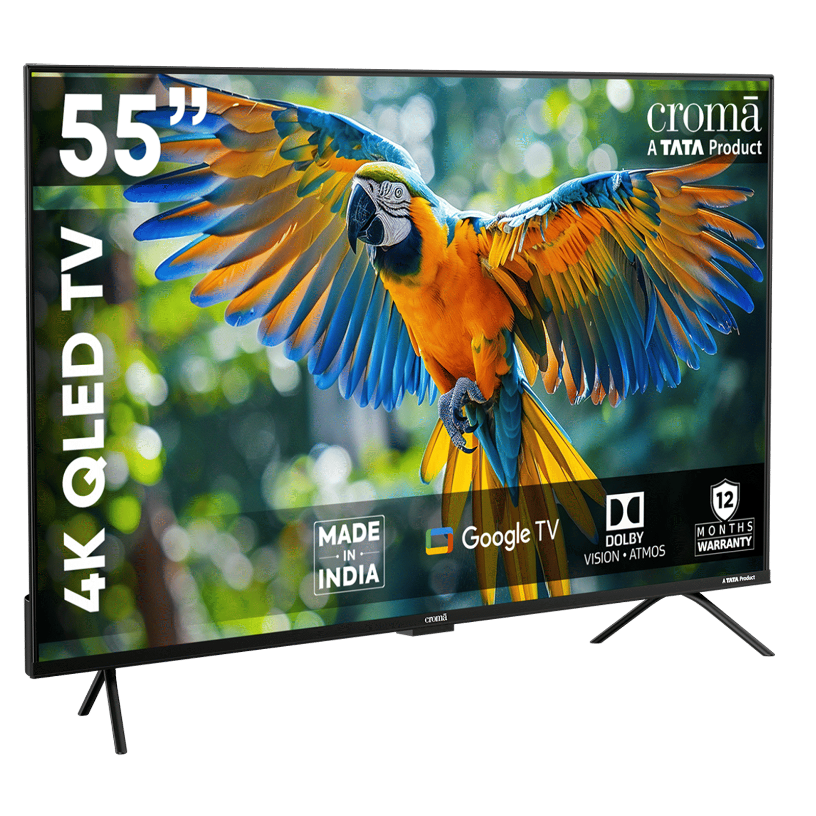 Buy Croma 140 cm (55 inch) QLED 4K Ultra HD Smart Google TV with